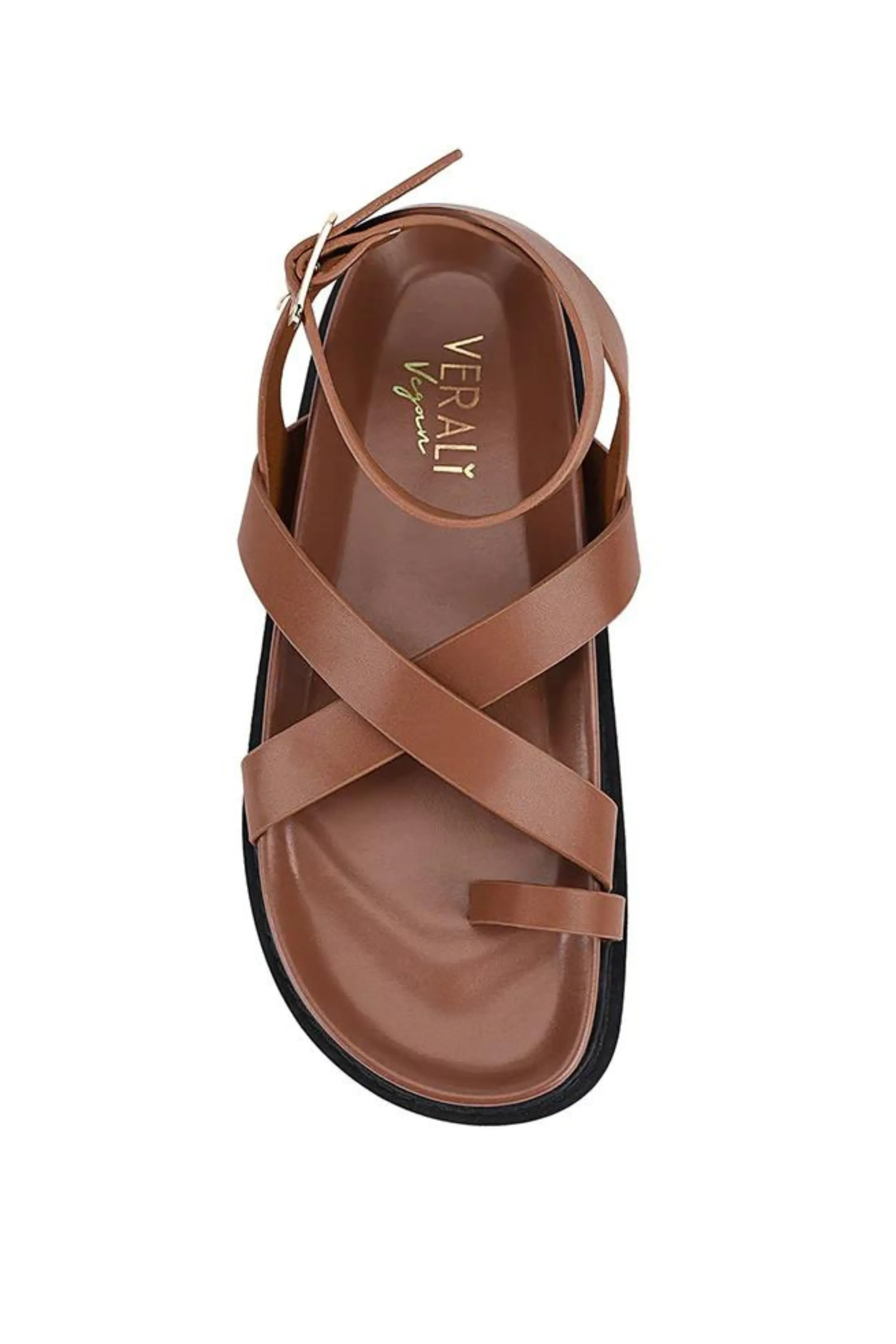 BRADY FOOTBED SANDALS - Cognac