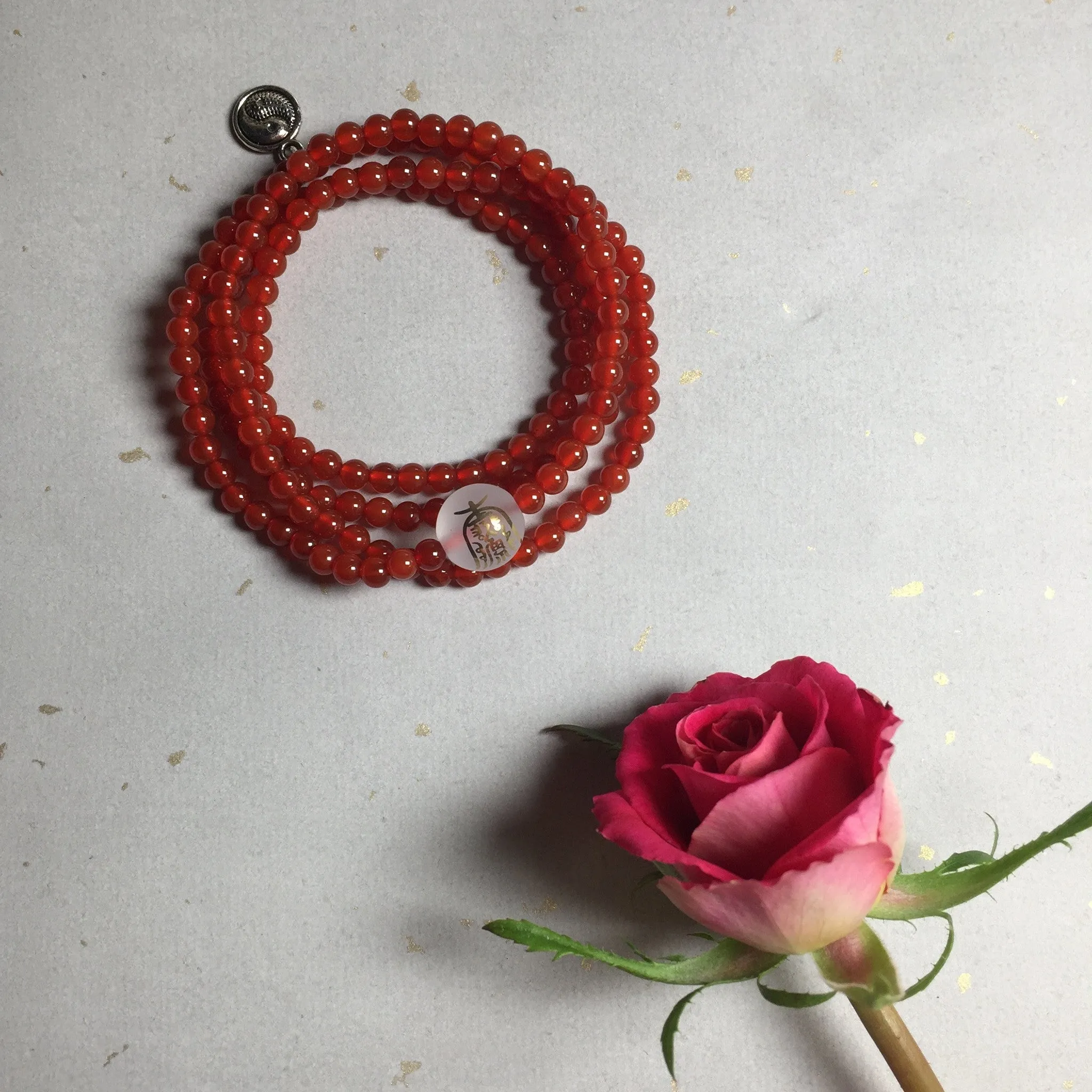 Bright Happiness Taoist Red Onyx Bracelet