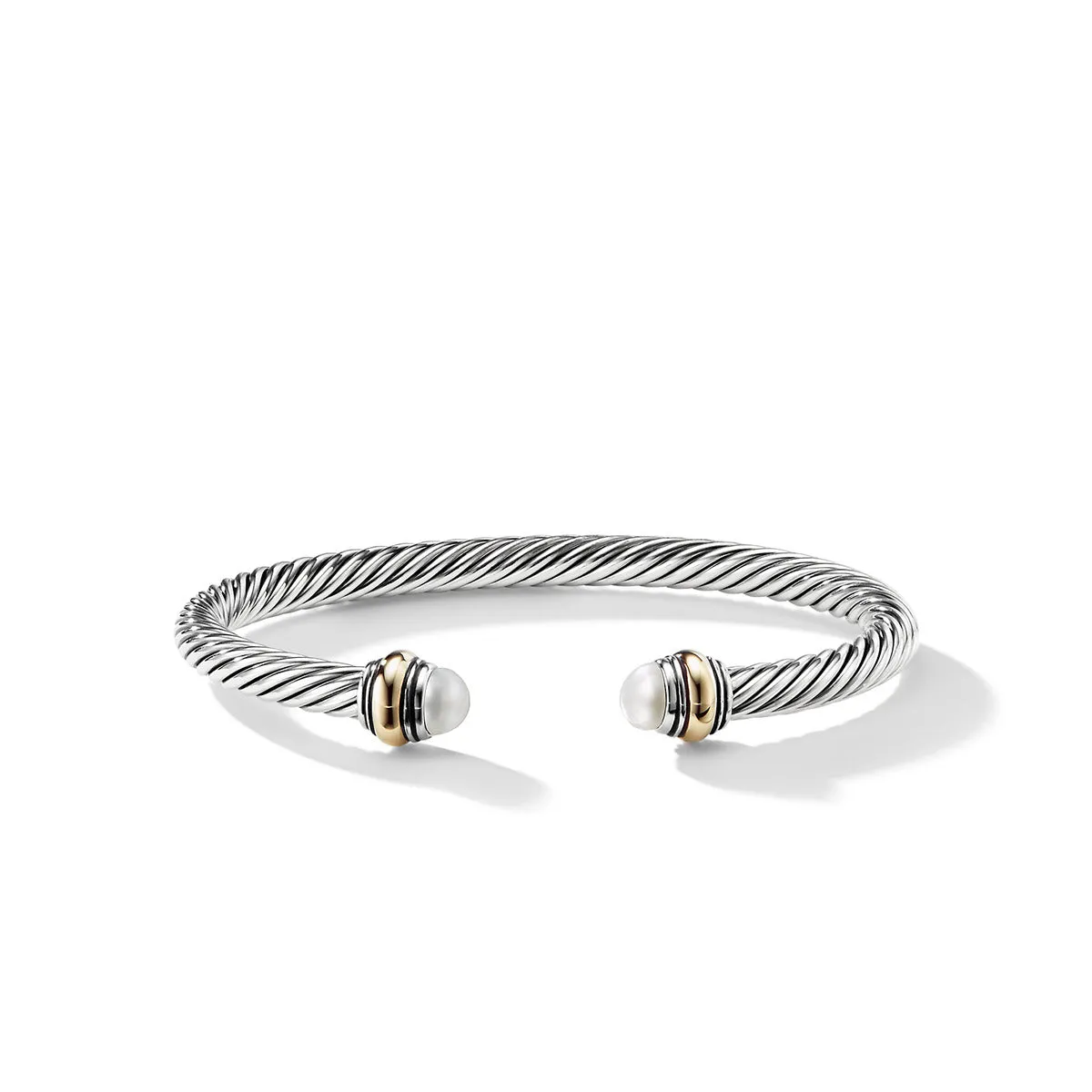 Cable Classic Bracelet with Pearl and 14K Gold