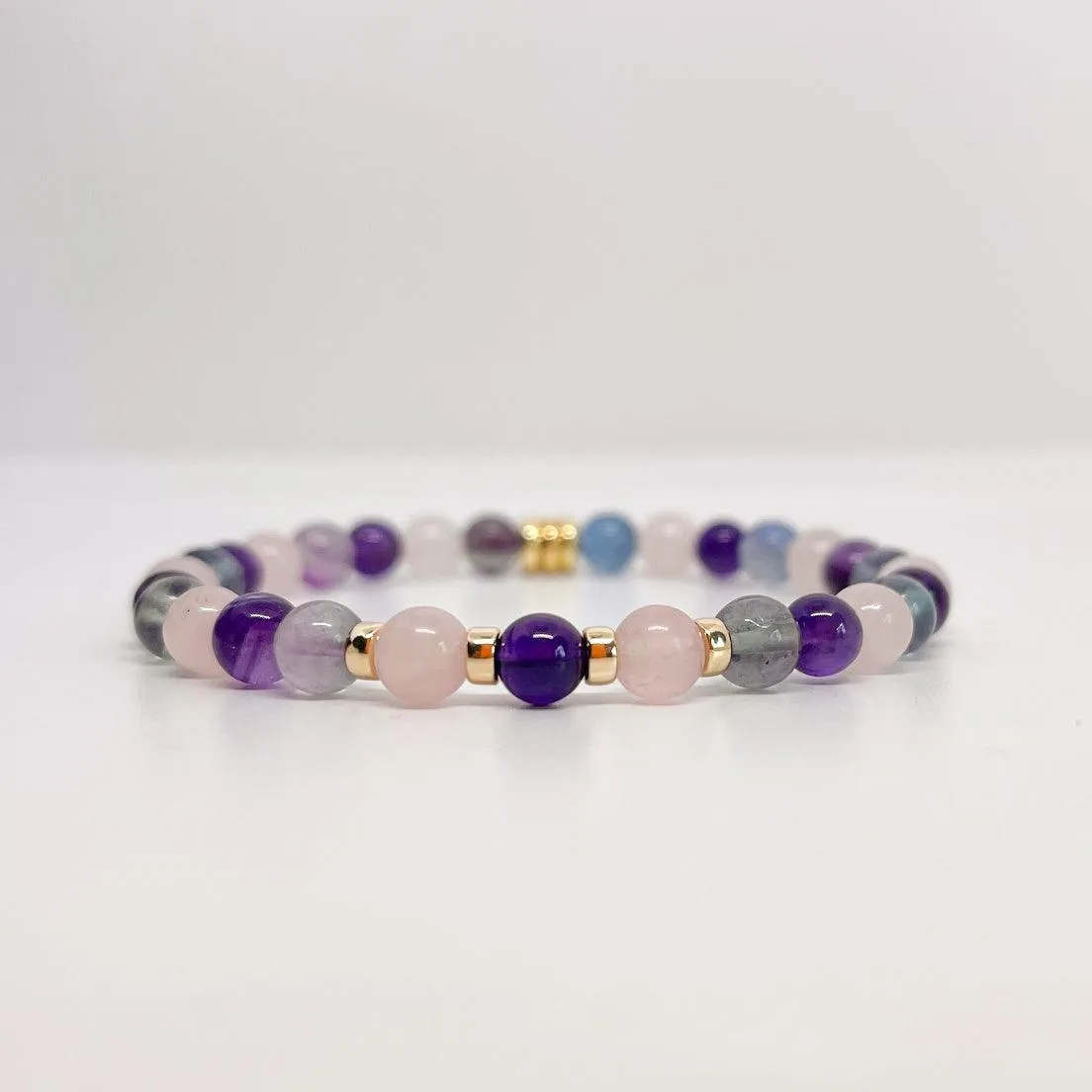 Calm & Balance with Fluorite, Amethyst and Rose Quartz