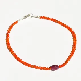 Carnelian   Ruby Bracelet