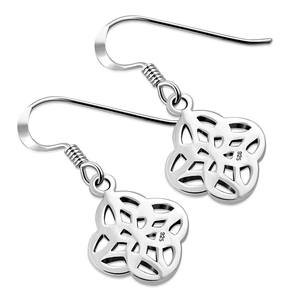 Celtic Plain Sterling Silver Earrings