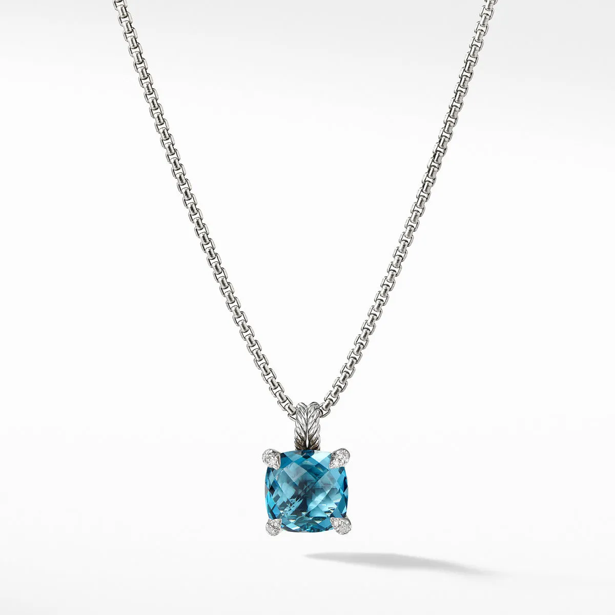 Chatelaine Pendant Necklace with Hampton Blue Topaz and Diamonds