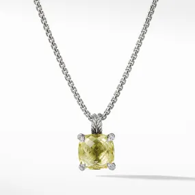 Chatelaine Pendant Necklace with Lemon Citrine and Diamonds