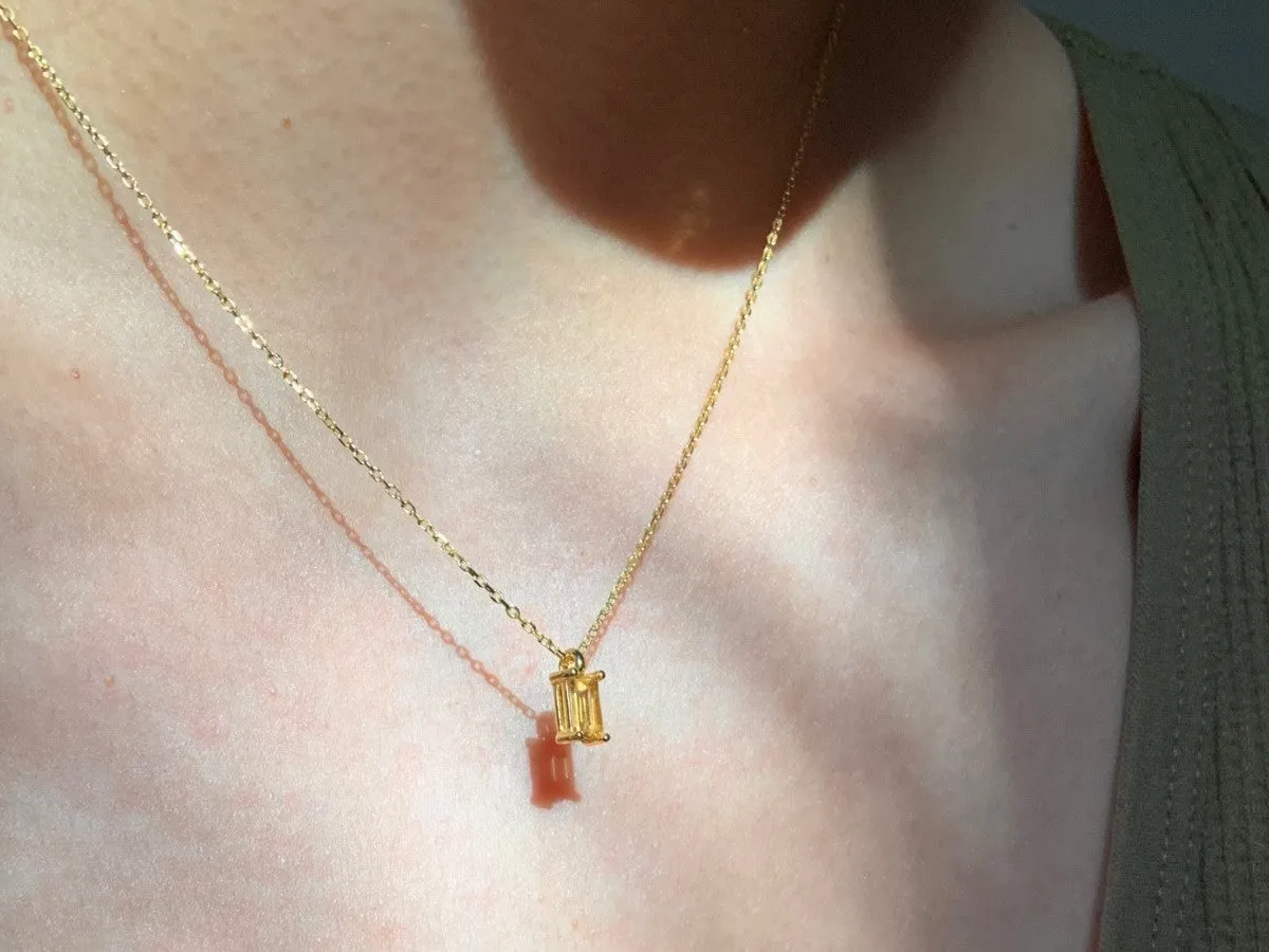 Citrine Necklace Charm by Little Sky Stone