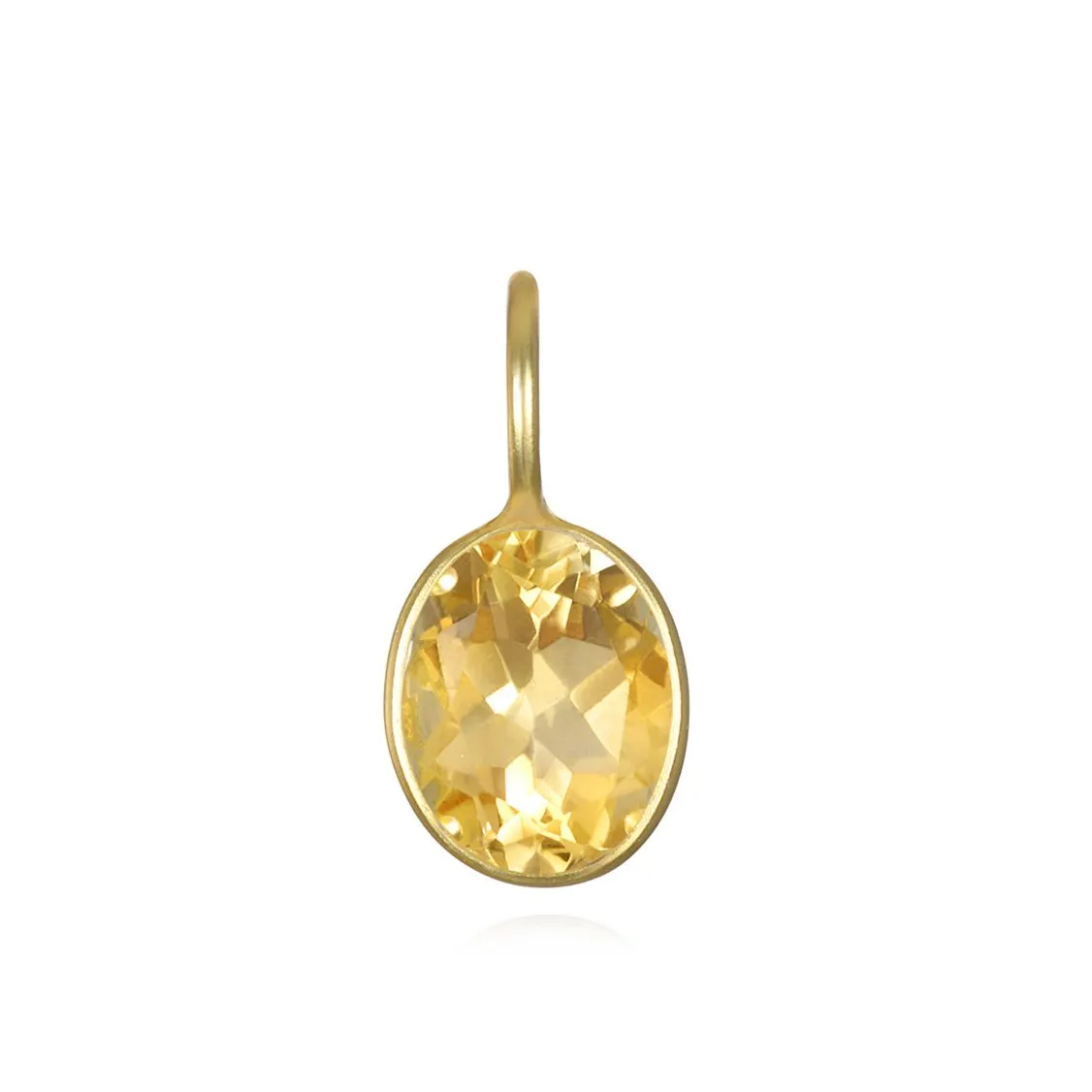 Citrine Oval Charm