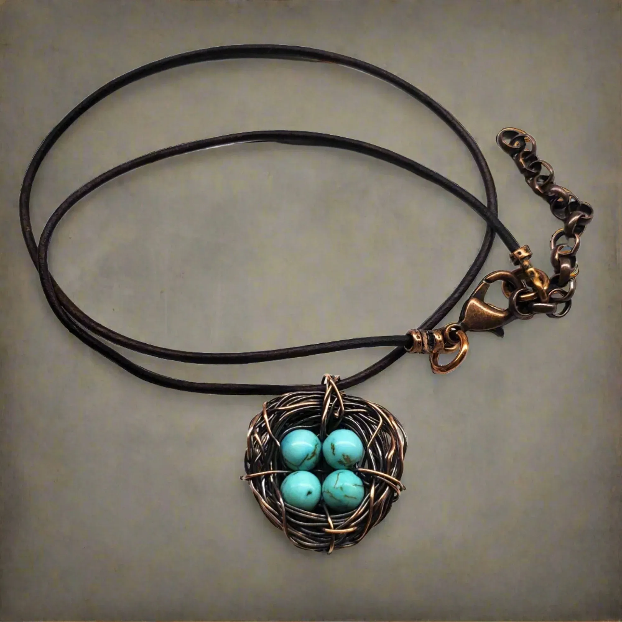 Copper Robin Nest Necklace