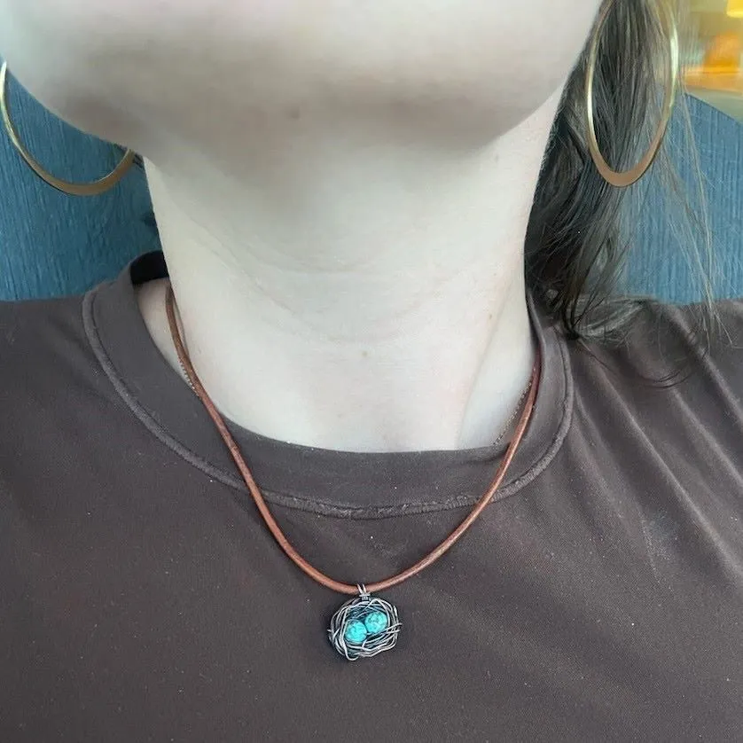 Copper Robin Nest Necklace