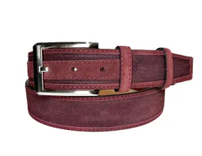 Corrente Suede Belt Burgundy