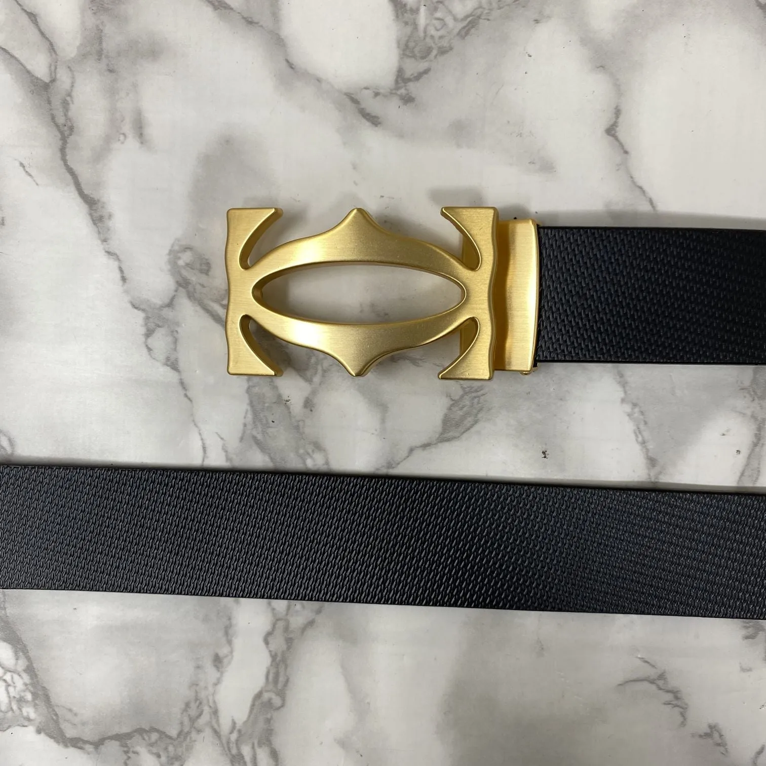 Cross Pattern Casual and Formal Leather Strap Belt -JonasParamount