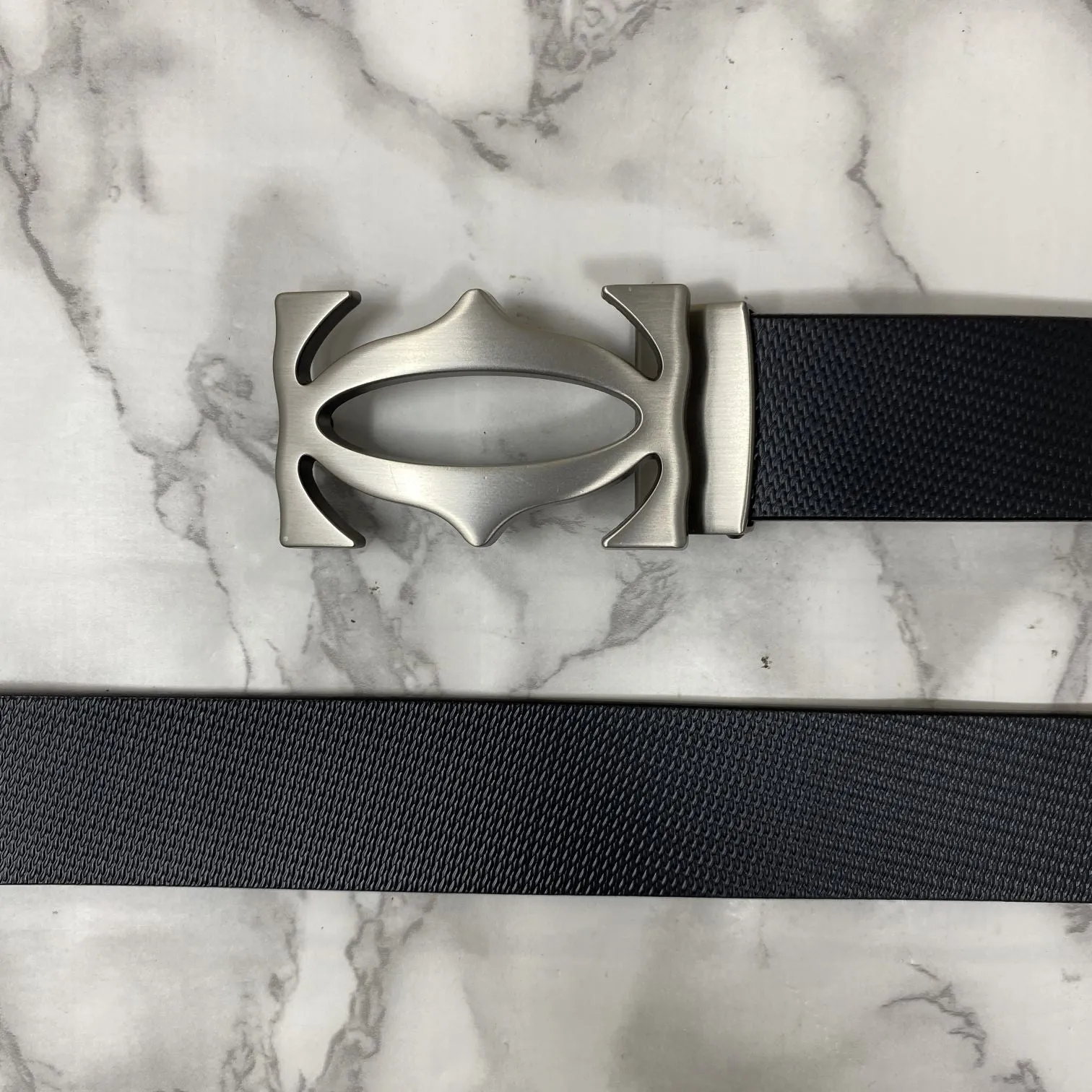 Cross Pattern Casual and Formal Leather Strap Belt -JonasParamount