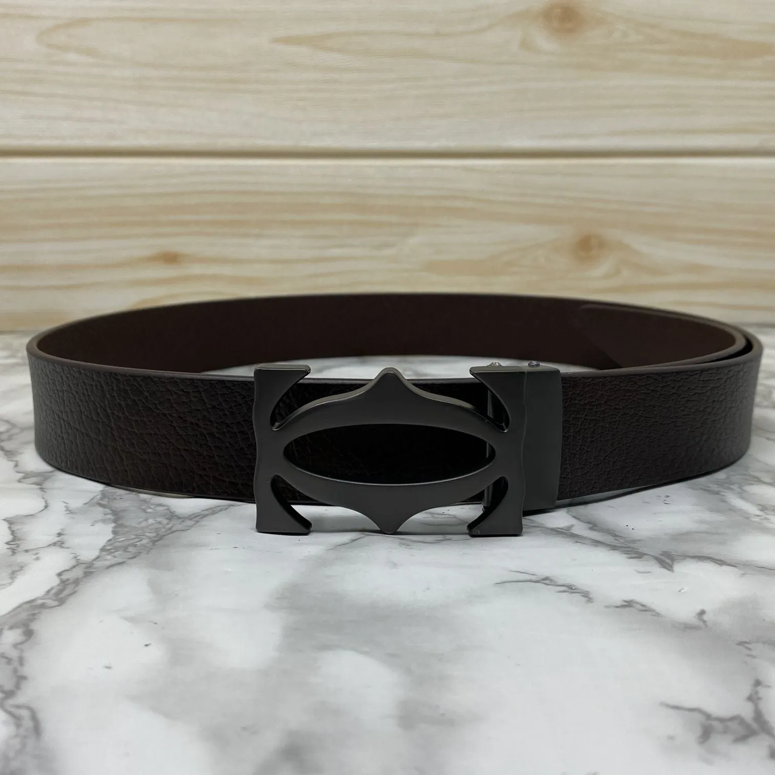 Cross Pattern Casual and Formal Leather Strap Belt -JonasParamount