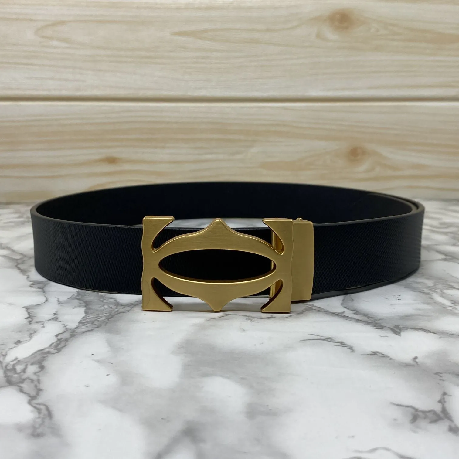 Cross Pattern Casual and Formal Leather Strap Belt -JonasParamount