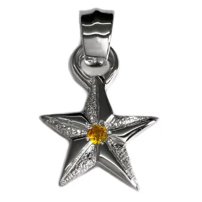 Custom Rhodium Plated Star Charm