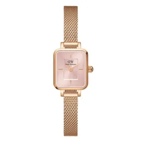 Daniel Wellington Quadro Mini Melrose Rose Gold Blush  Ladies Watch DW00100650