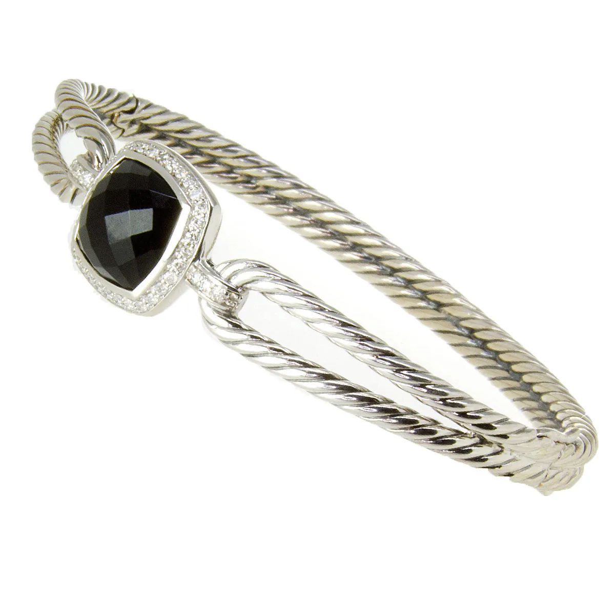 David Yurman Albion Bracelet with Black Onyx and Diamonds