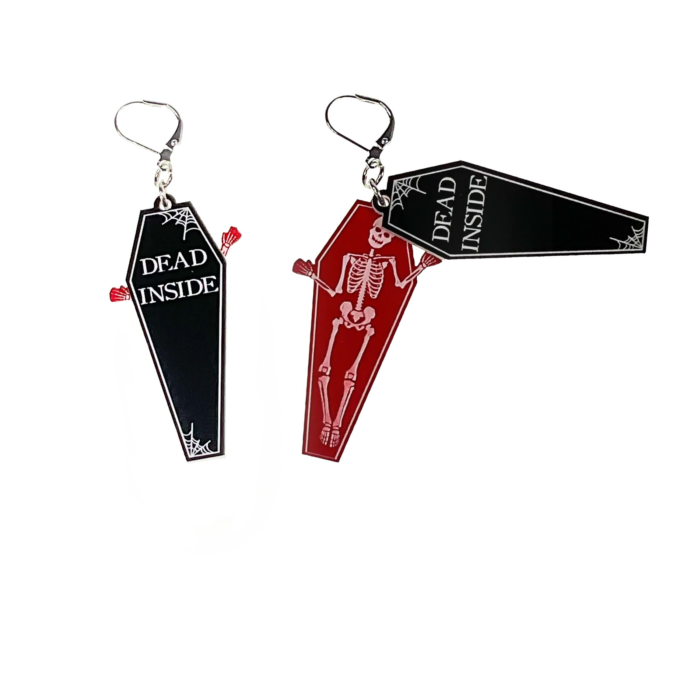 Dead Inside- Open Casket- Dangle Earrings