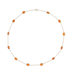 Delara,  Fire Opal Necklace, 18K