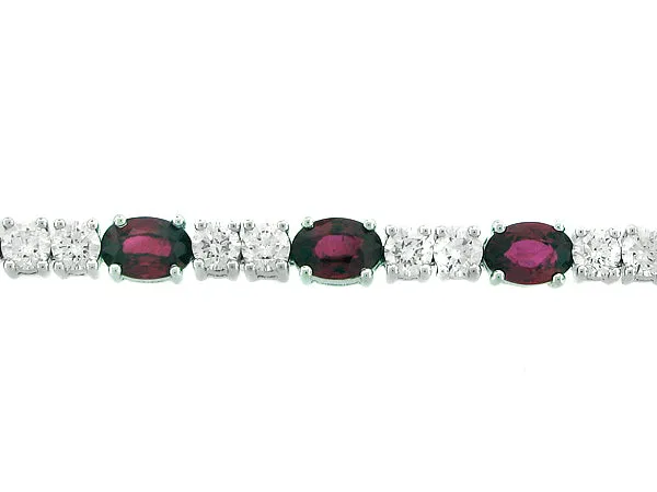 Diamond & Ruby Tennis Bracelet 3.73ct t.w.