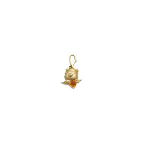 Diamond Chinese Zodiac Pig with Citrine Heart Pendant (18K)