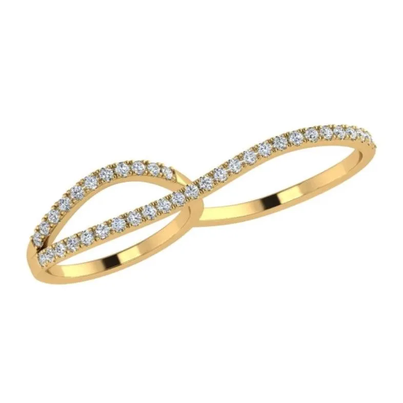 Diamond Two Finger Ring