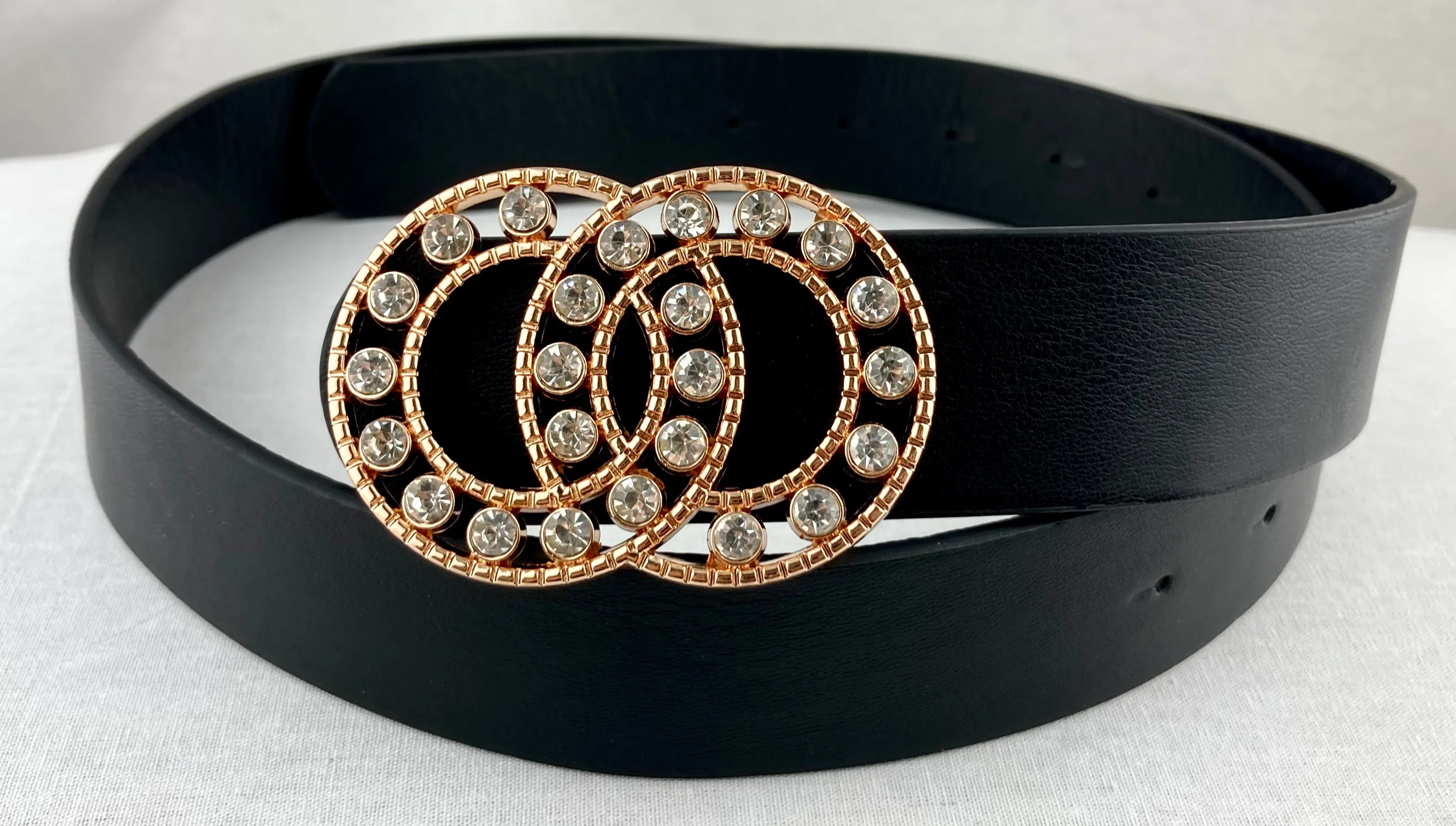 Double O Rhinestone Belt