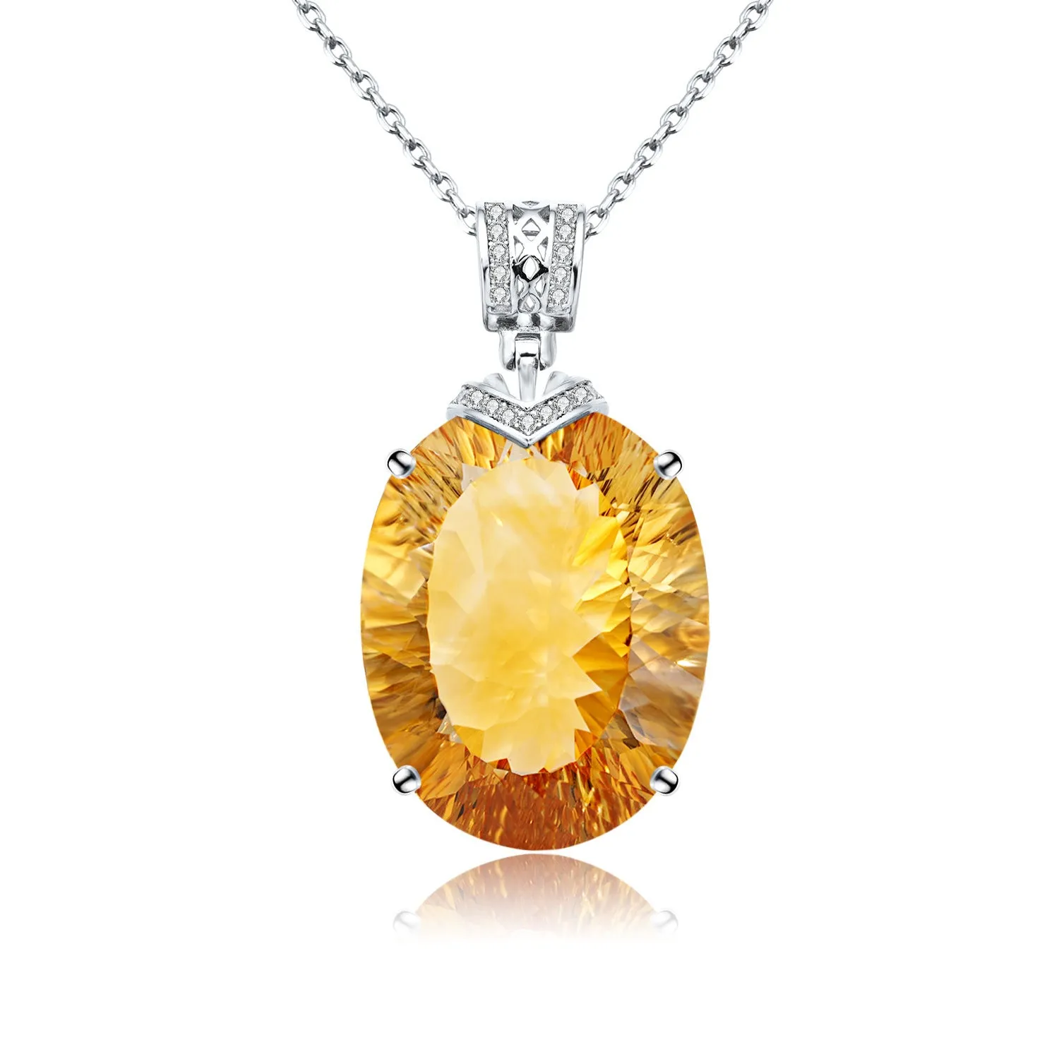 Elegant Natural Citrine Pendant Light Luxury