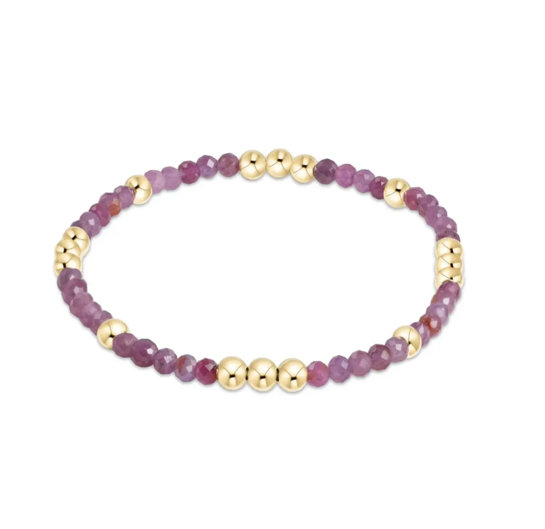 Enewton - Worthy Pattern 3mm Bead Bracelet - Ruby