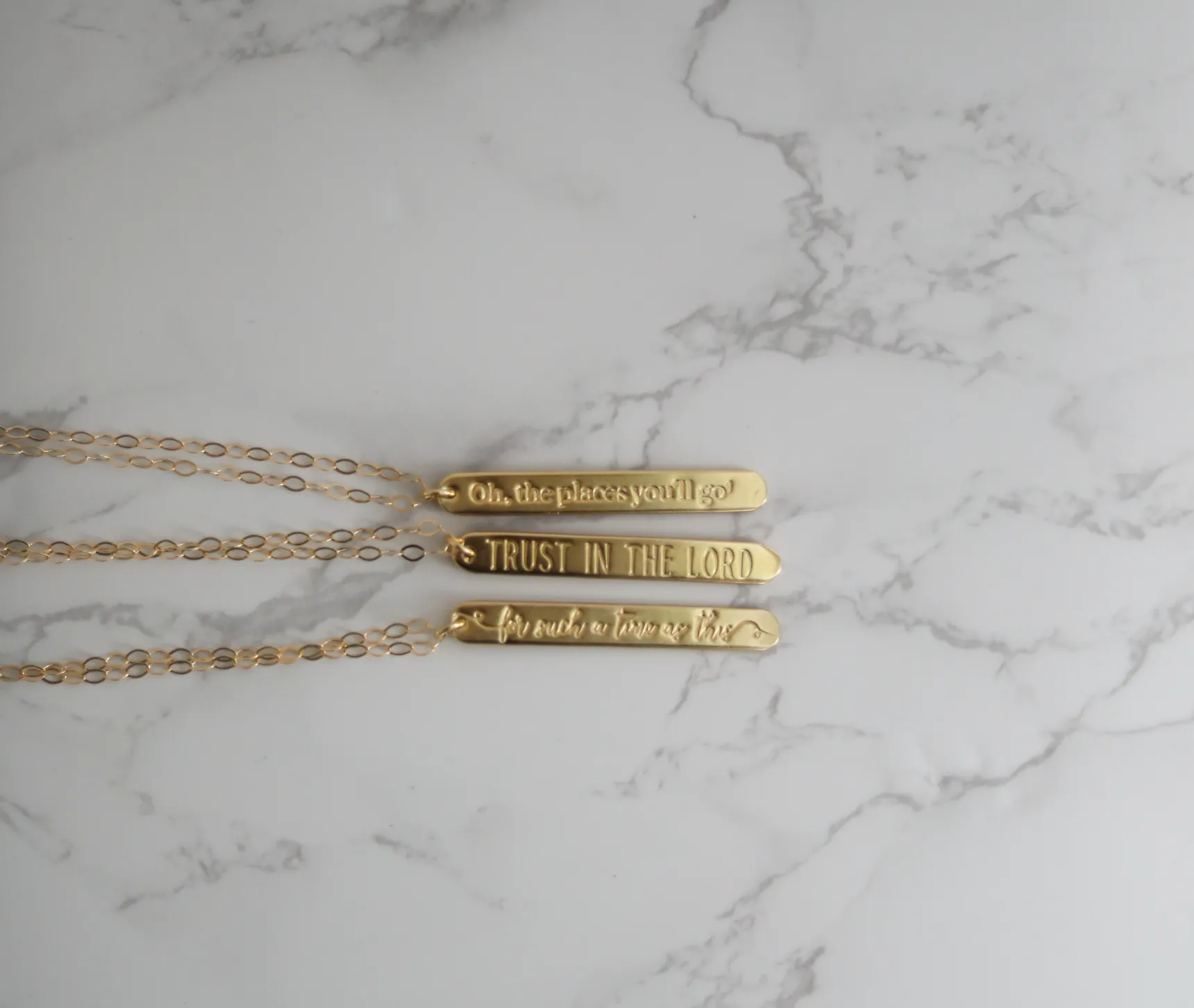 Esther Script Necklace