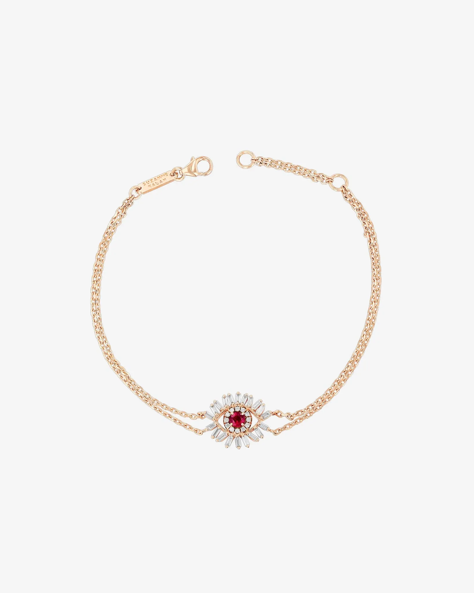 Evil Eye Mini Ruby Bracelet