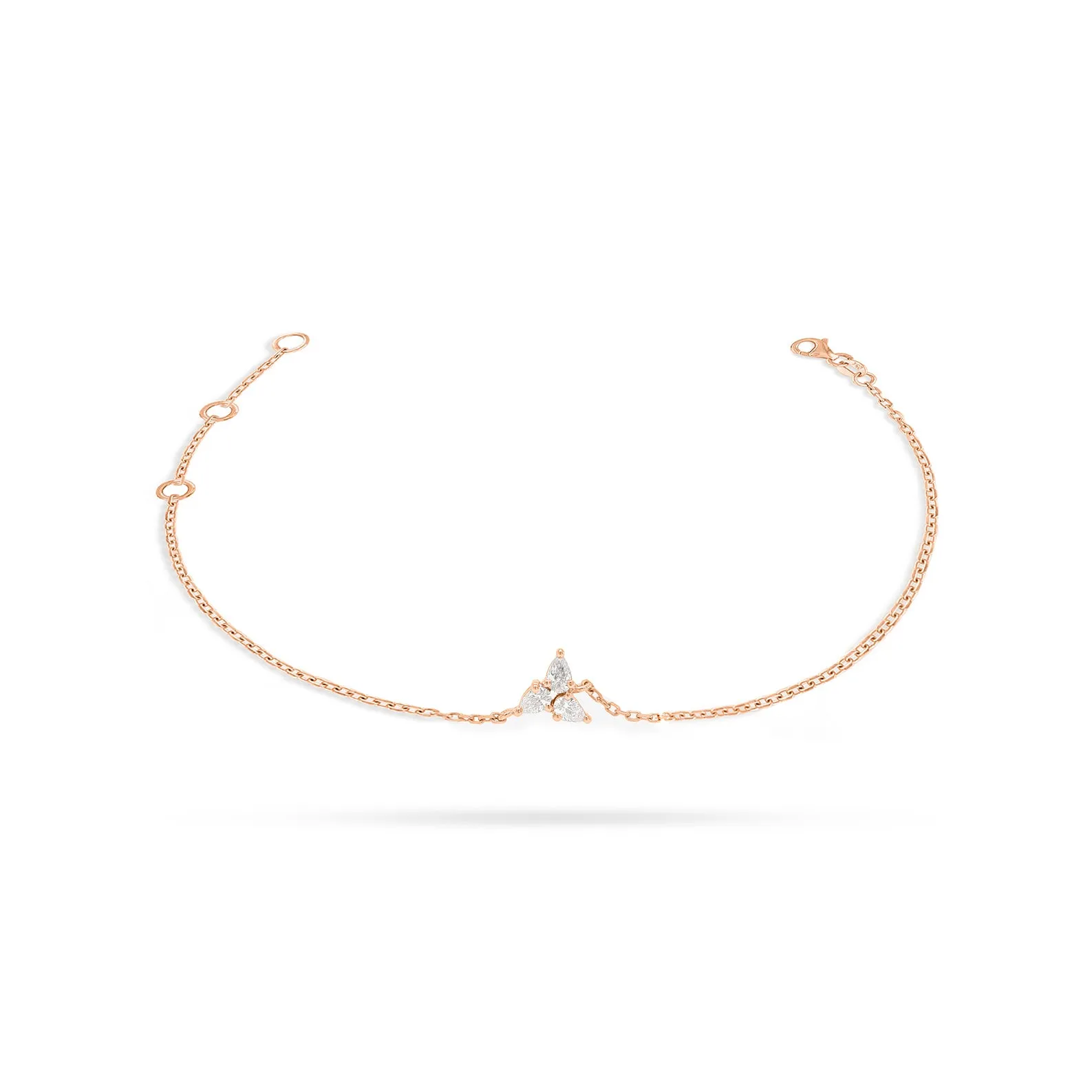 Fan Trio Pear Diamond Bracelet