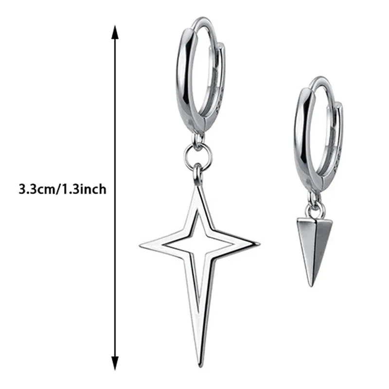 Fashion Men Women Metal Hoop Cross Drop Dangle Ear Studs Earrings Party Punk Earring Jewelry long earrings