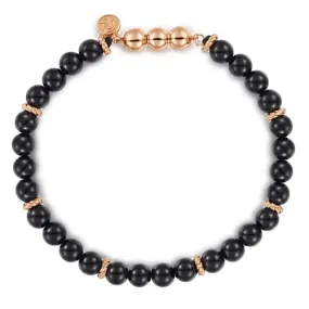 Gabriel & Co. Onyx & Rose Gold Bracelet