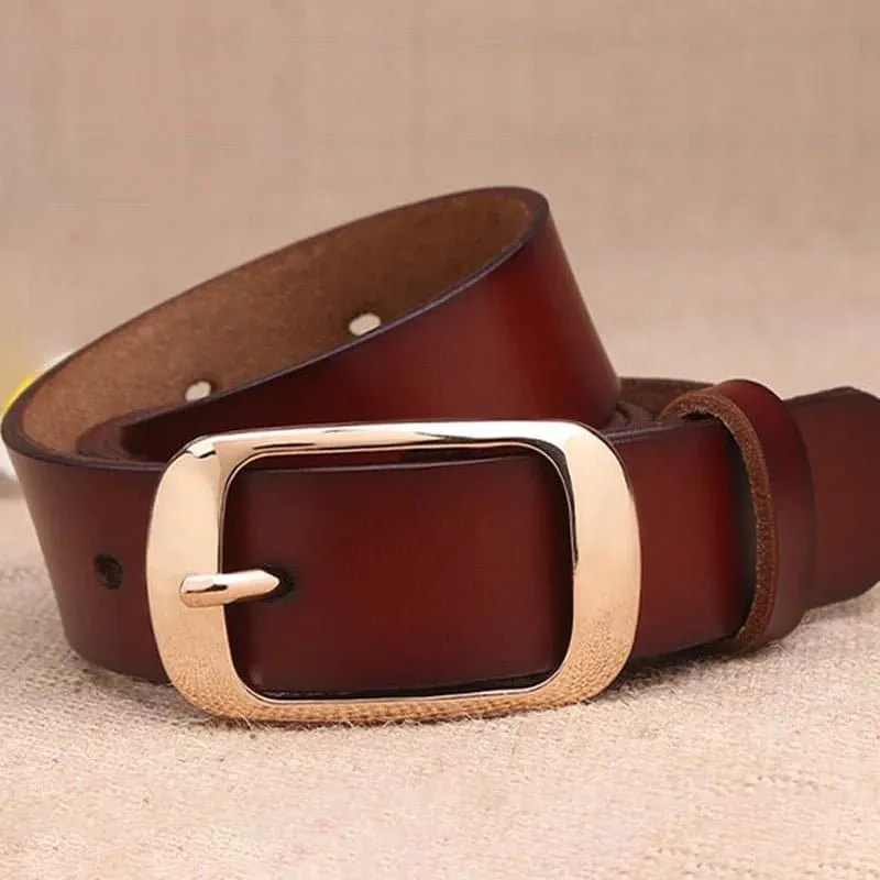 Genuine Leather Belt for Women - Durable and Stylish Fashion Accessory