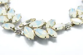 Giovanna Opal Leaf Cluster Necklace