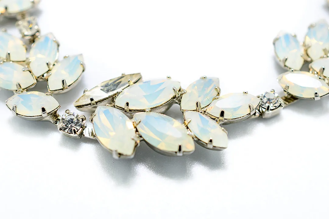 Giovanna Opal Leaf Cluster Necklace