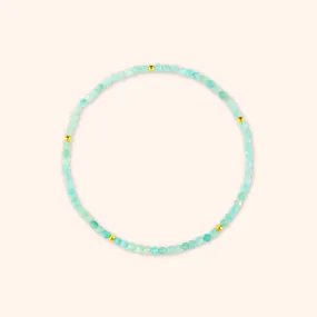 Gold   Amazonite Gemstone Bracelet