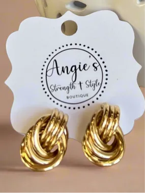 Gold Twisted Knot Earrings