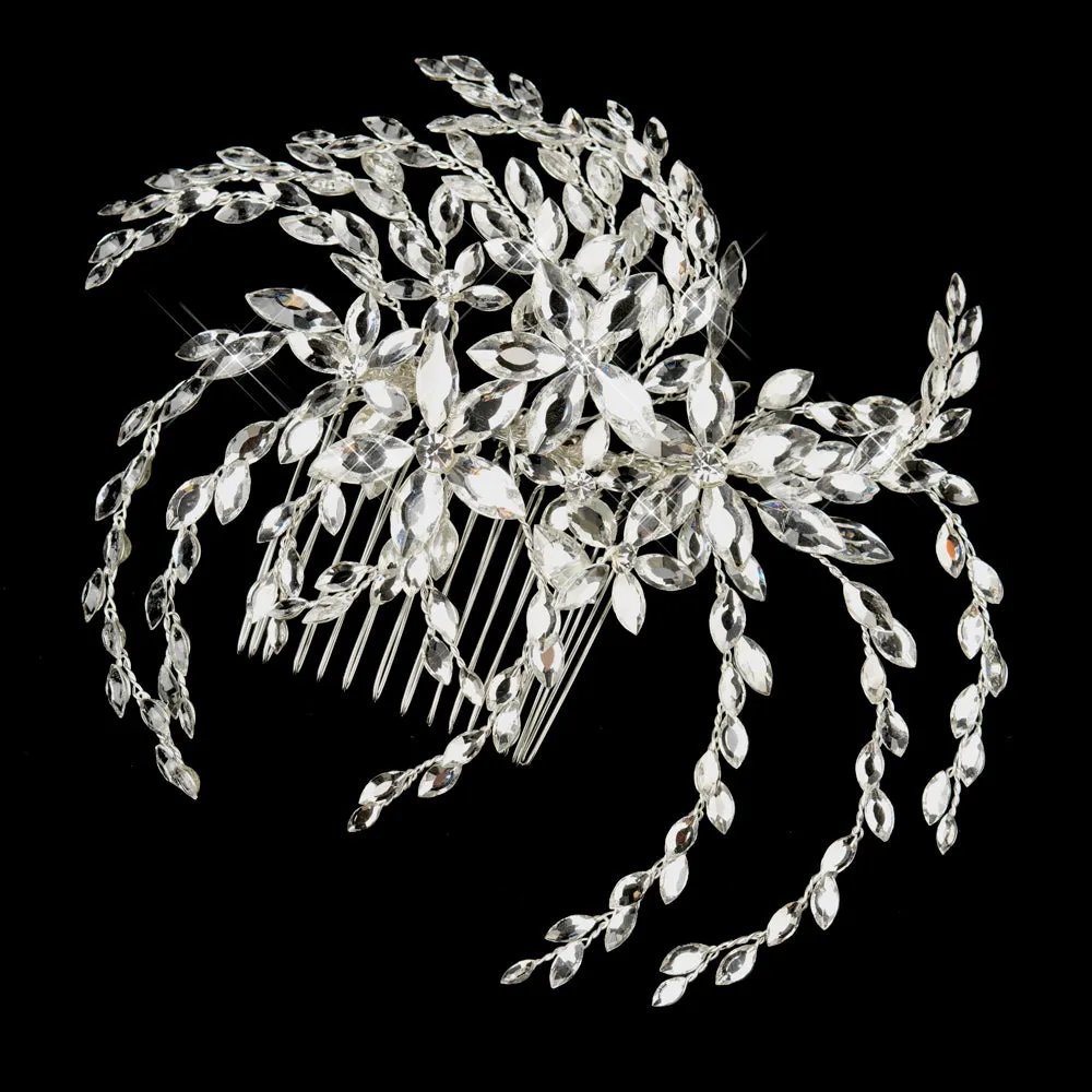 Gorgeous Sparkling Marquise Crystal Burst Bridal Hair Comb