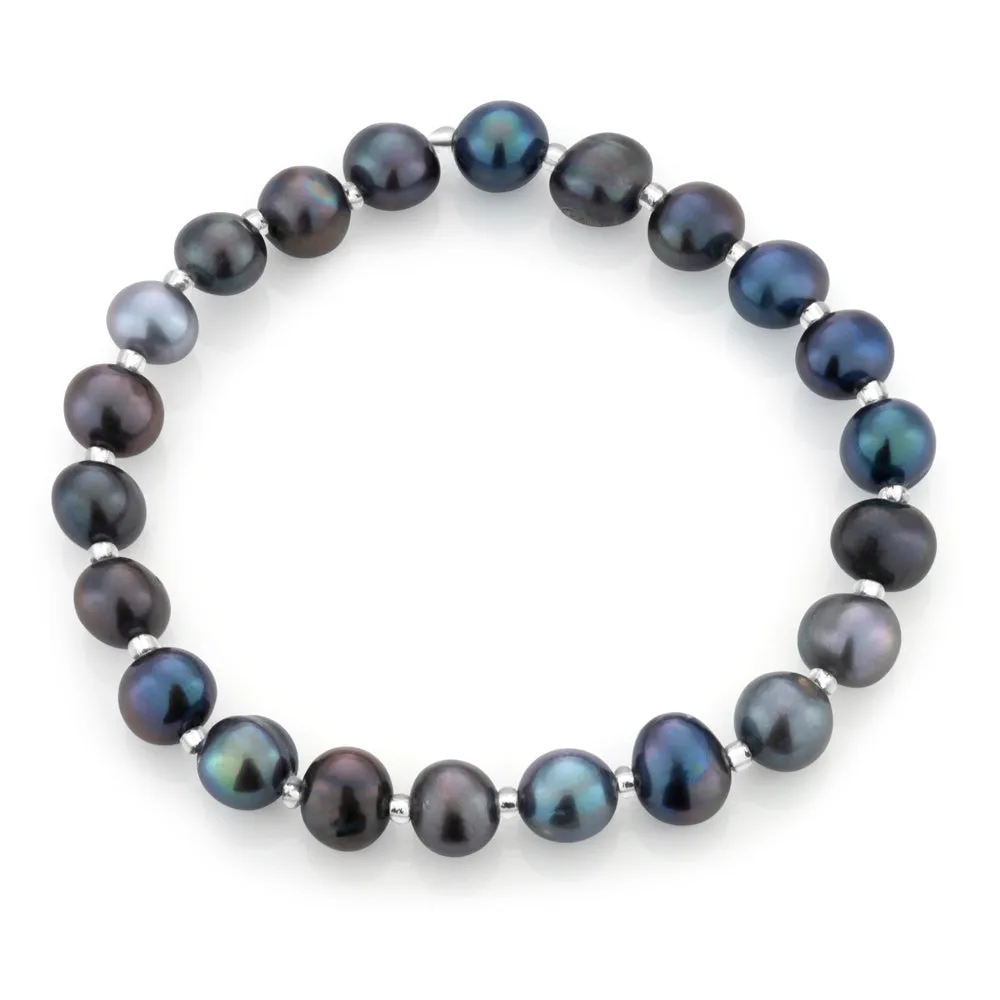 Grey 6-6.5 mm Freshwater Pearl Bracelet