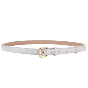 Grey Women's Leather Belts with Gold Buckle 灰色女士金扣皮帶 KCBELT1127