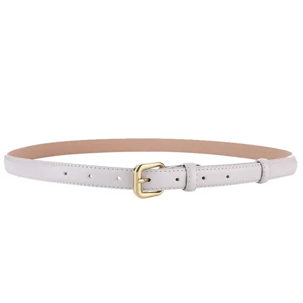 Grey Women's Leather Belts with Gold Buckle 灰色女士金扣皮帶 KCBELT1127