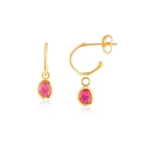 Hampton Ruby & Gold Vermeil Interchangeable Gemstone Drops