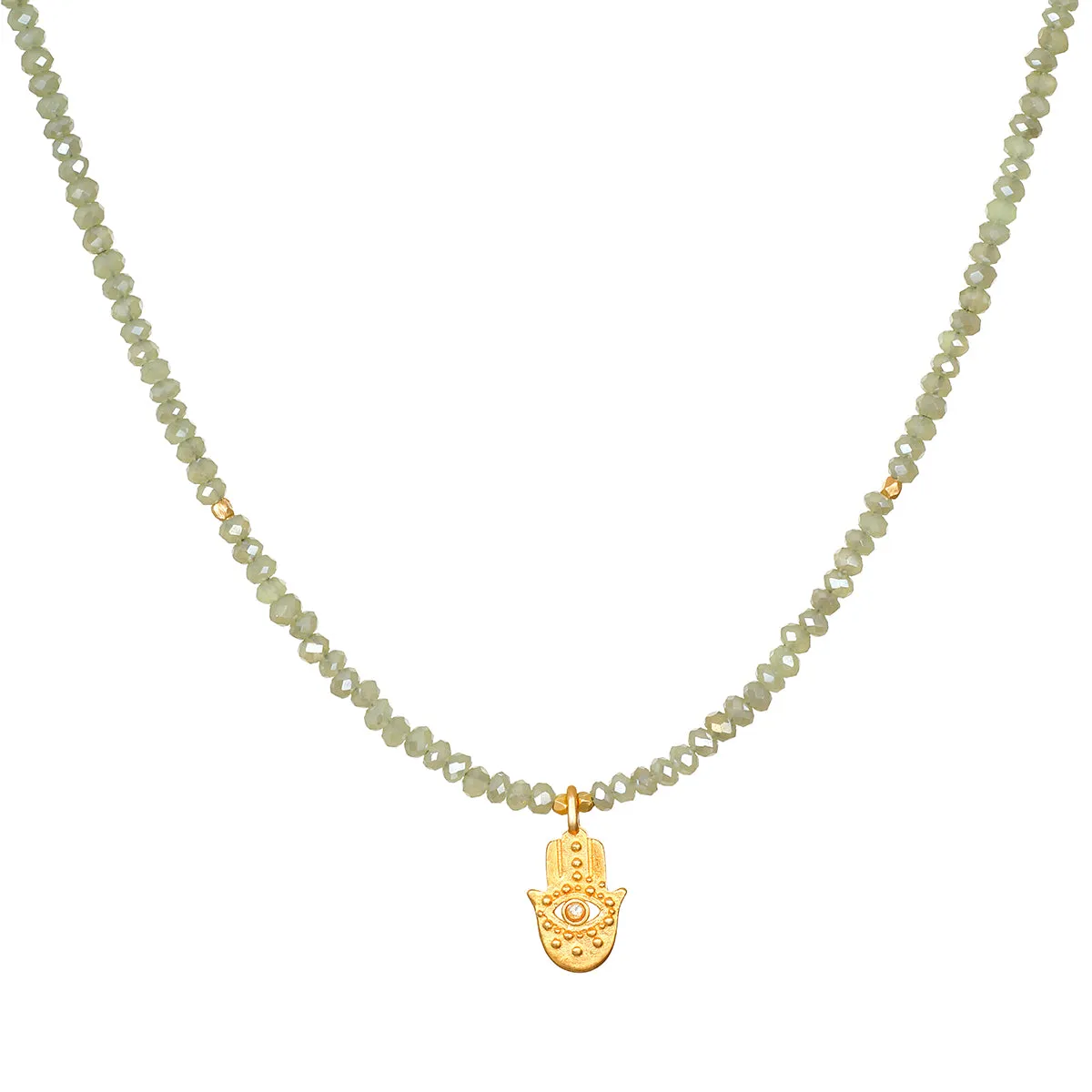 Hamsa Mystic Quartz Necklace