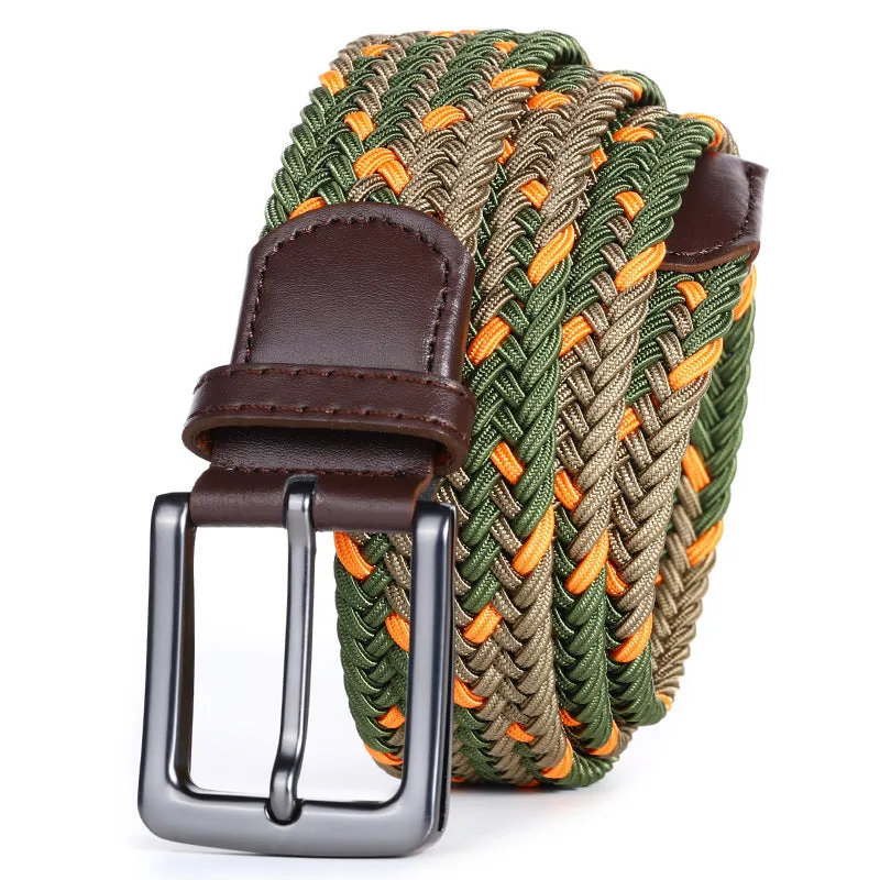 Handwoven Three-Tone Stretch Belt