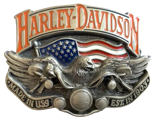 Harley Davidson Made in USA Silver Belt Buckle