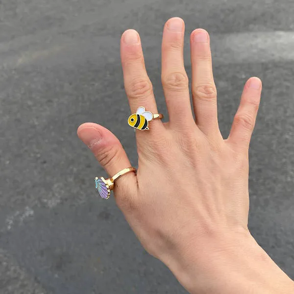 Honey Bee Anxiety Ring 🐝