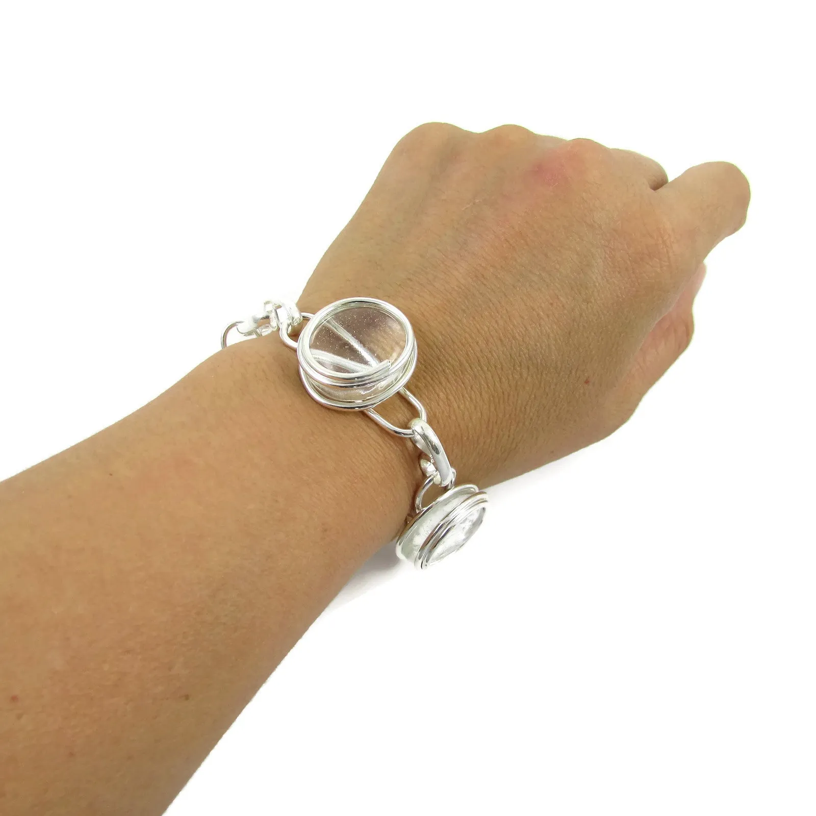 Infinity Bracelet - Crystal White