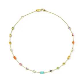 Ippolita 18k Yellow Gold Summer Rainbow Rock Candy Short Gelato Necklace