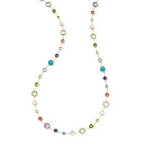 IPPOLITA Lollipop® 18K Yellow Gold Lollitini Long Gemstone Station Necklace in Multi Colorway